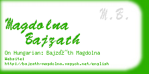 magdolna bajzath business card